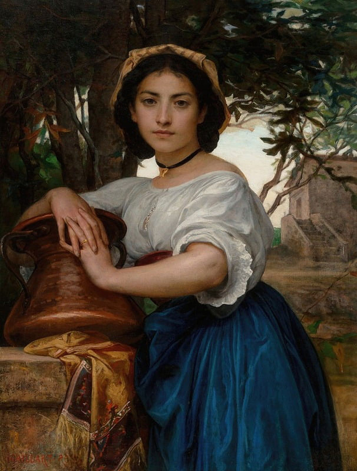 Young Romani Water Carrier poster print by Diogène Maillart showcasing Romani culture.