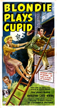 Blondie Plays Cupid 1940 movie poster print featuring Arthur Lake and Penny Singleton.