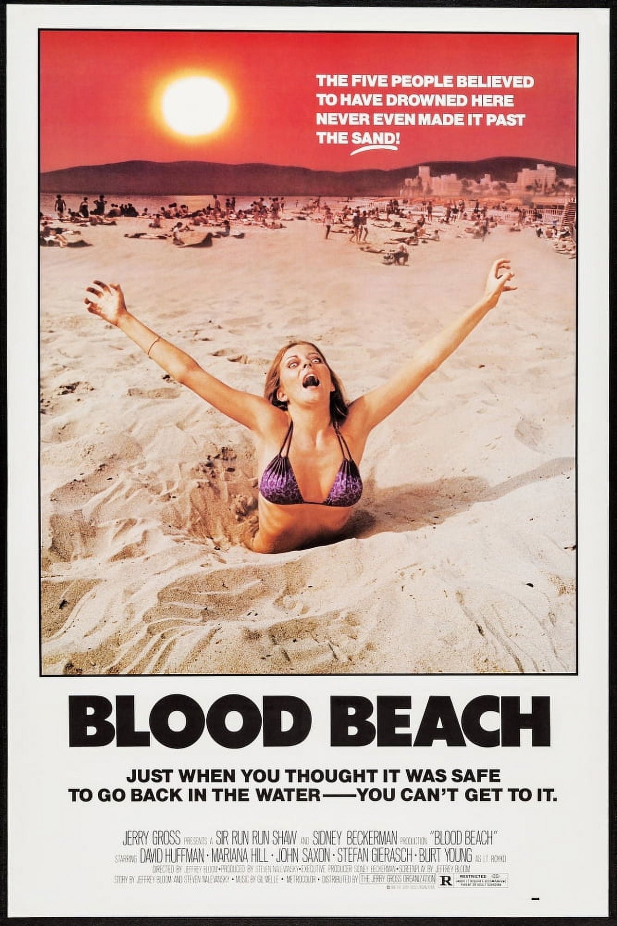 Blood Beach Fine Art Poster Print - Suspenseful horror artwork