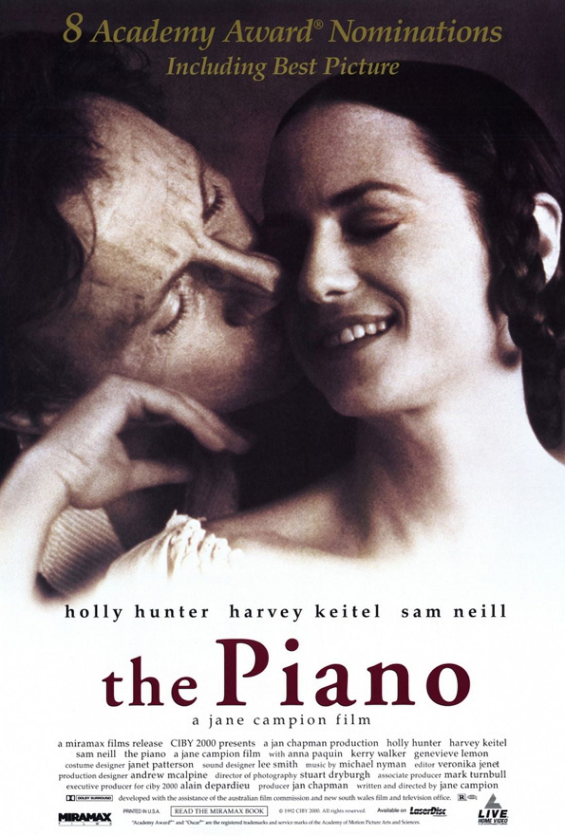 The Piano Movie Poster Print showcasing film art in vibrant colors.