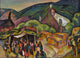Feast Day at San Juan Pueblo art print by William Penhallow Henderson, vibrant cultural celebration.