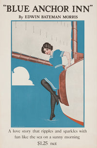 Blue Anchor Inn poster print by Coles Phillips showcasing a vintage seaside inn.