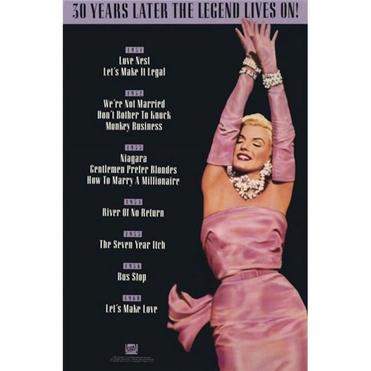 Marilyn Monroe Movies on Fox Movie Poster 11x17 print
