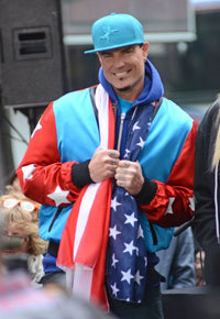 Vanilla Ice performing live on stage at I Love The 90's concert, captured by Derek Storm.