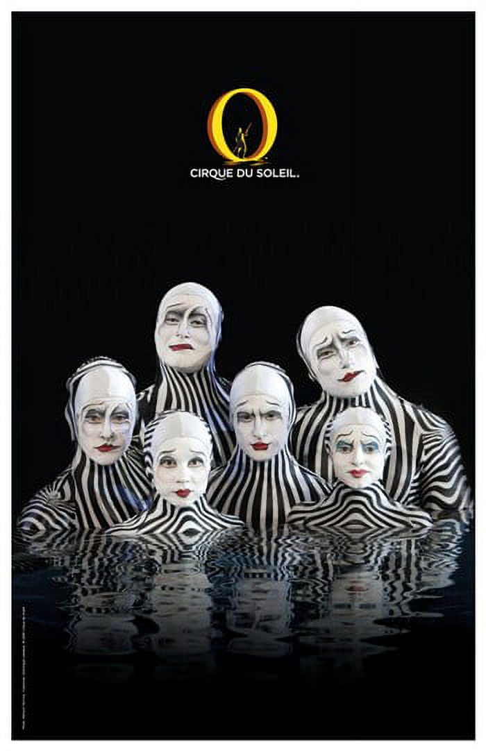 Cirque du Soleil 'O' movie poster featuring zebras, 11x17 size.