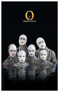 Cirque du Soleil 'O' movie poster featuring zebras, 11x17 size.