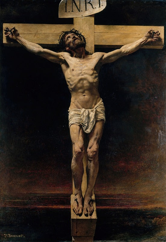 Le Christ en croix (1874) art print by Léon Bonnat, available in multiple sizes.