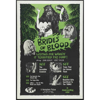 The Brides of Blood movie poster print in vibrant colors, 27x40 size.