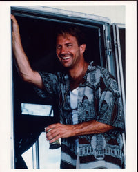 Kevin Costner smiling in doorway photo print from Tin Cup.