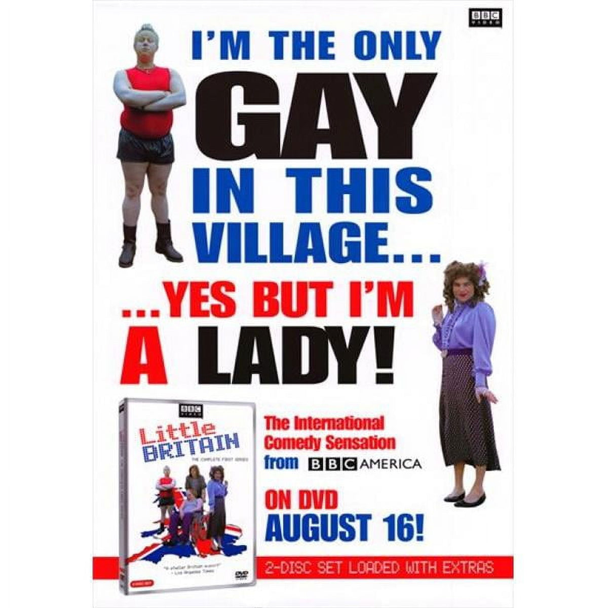 Little Britain Movie Poster 11x17 print featuring iconic British comedy characters.