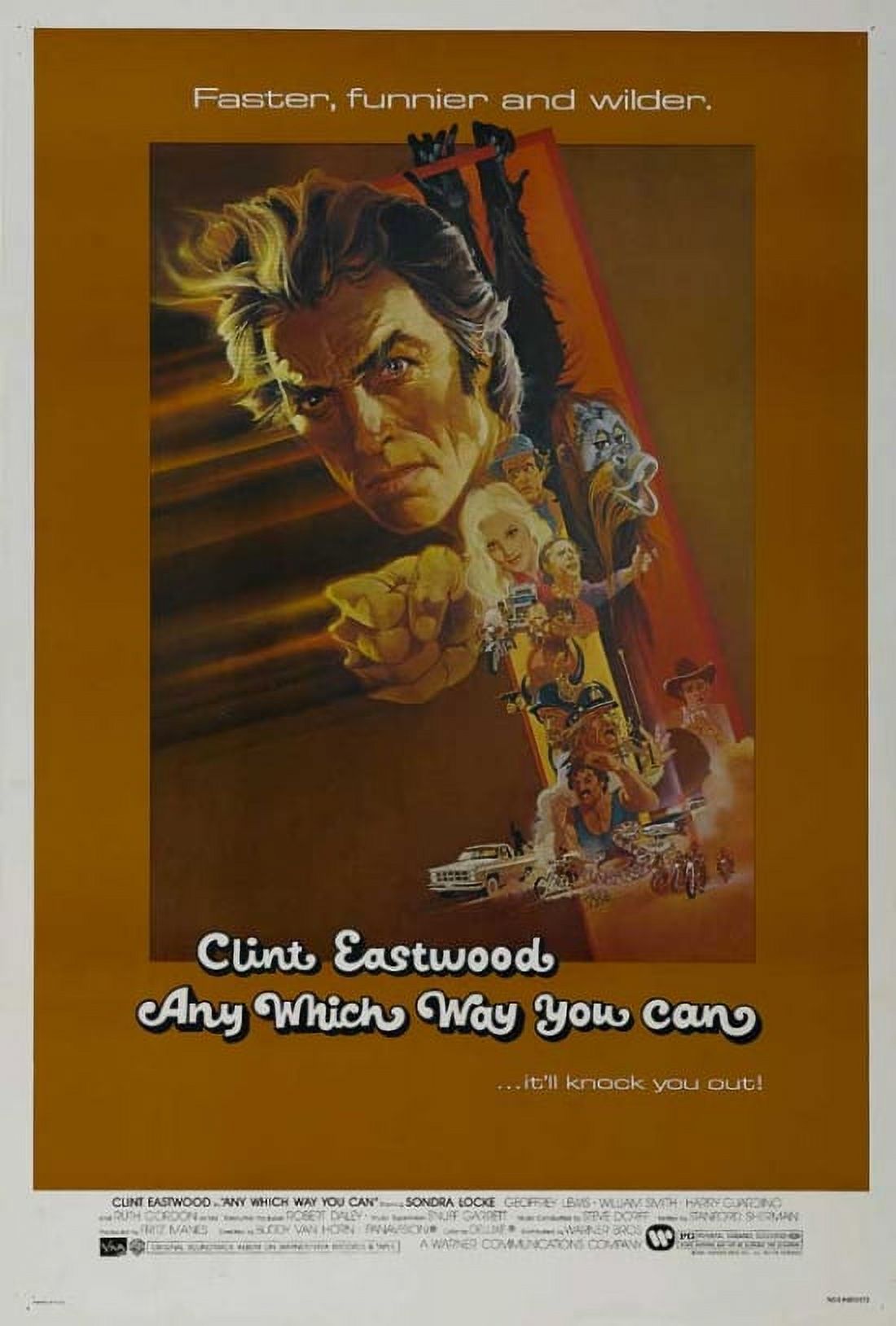 Any Which Way You Can Movie Poster Print 27x40
