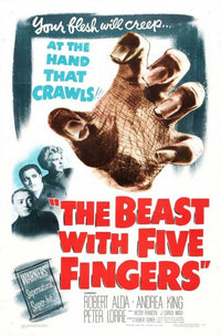 The Beast With Five Fingers movie poster 11x17 vintage horror art.