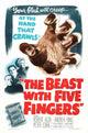 The Beast With Five Fingers movie poster 11x17 vintage horror art.