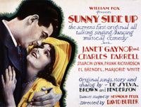 Sunnyside Up movie poster featuring Charles Farrell and Janet Gaynor from the 1929 classic film.