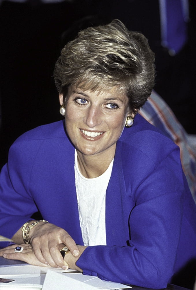 Princess Diana smiling photo print, available in multiple sizes.