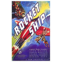 Rocket Ship Movie Poster 11x17 - vibrant space adventure art