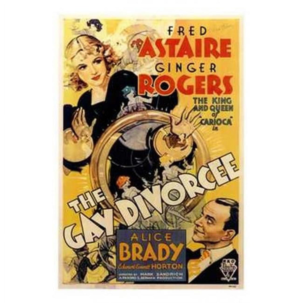 The Gay Divorcee Movie Poster - 11x17 print featuring classic cinema artwork.