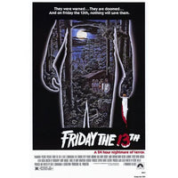 Friday the 13th Movie Poster 11x17 print featuring iconic horror imagery.