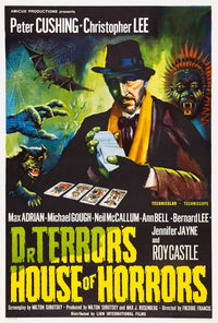 Dr. Terror's House of Horrors movie poster featuring Peter Cushing, 1965, 11x17 size.