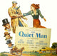 The Quiet Man movie poster featuring John Wayne, Maureen O'Hara, and Barry Fitzgerald.