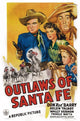 Outlaws of Santa Fe 1944 Movie Masterprint Poster featuring Don Barry, Helen Talbot, Wally Vernon, and Twinkle Watts.