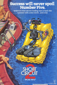 Short Circuit 2 Movie Poster Print featuring Johnny 5 in vibrant colors.