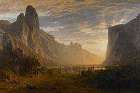 Looking Down Yosemite Valley art print by Albert Bierstadt, showcasing stunning natural landscapes.