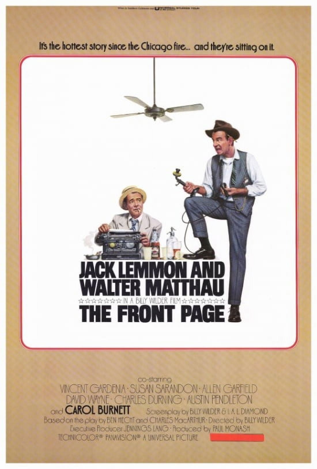 Front Page Movie Poster 11x17 vibrant premium print