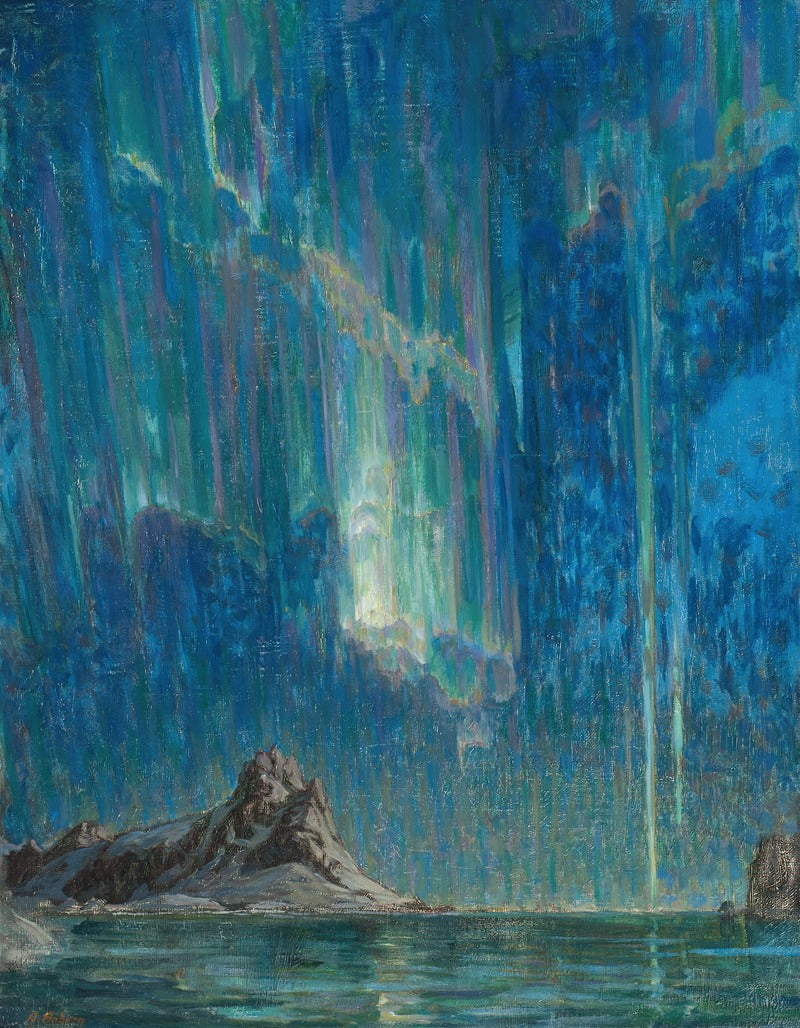 Northern Lights Study from North Norway Poster Print by Anna Boberg