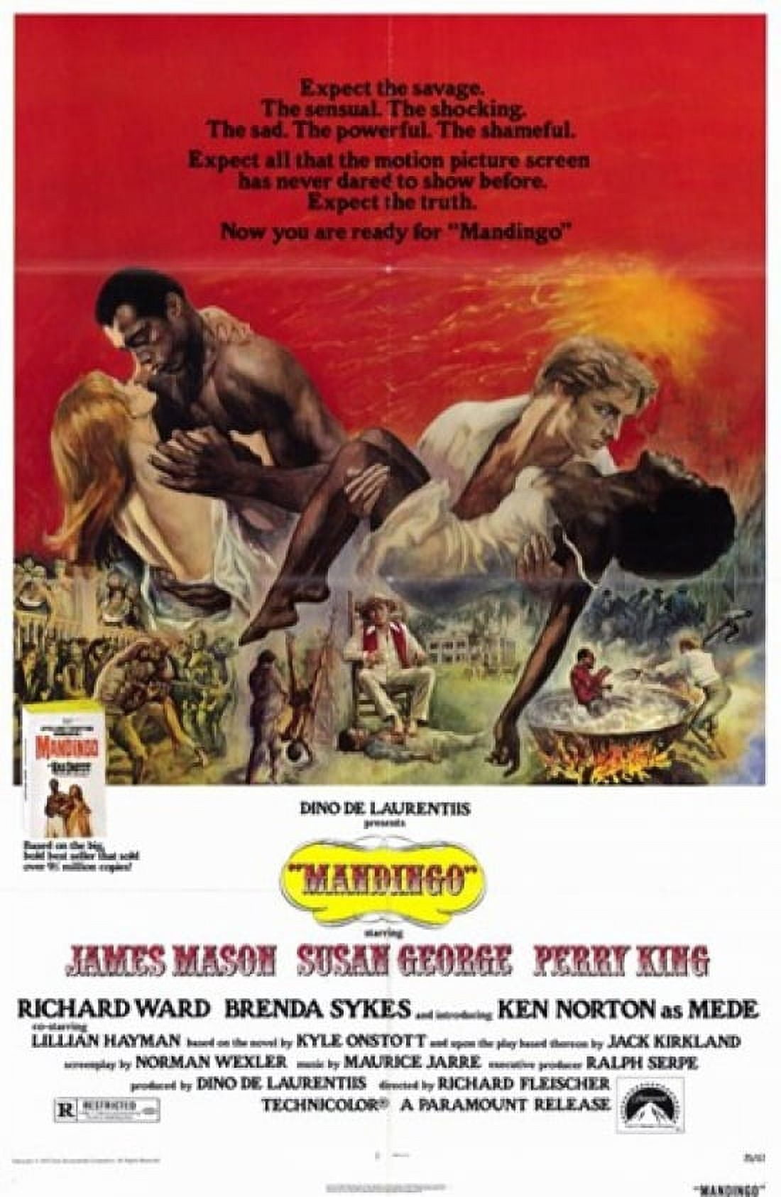 Mandingo Movie Poster 11x17 print showcasing dramatic cinematic themes.