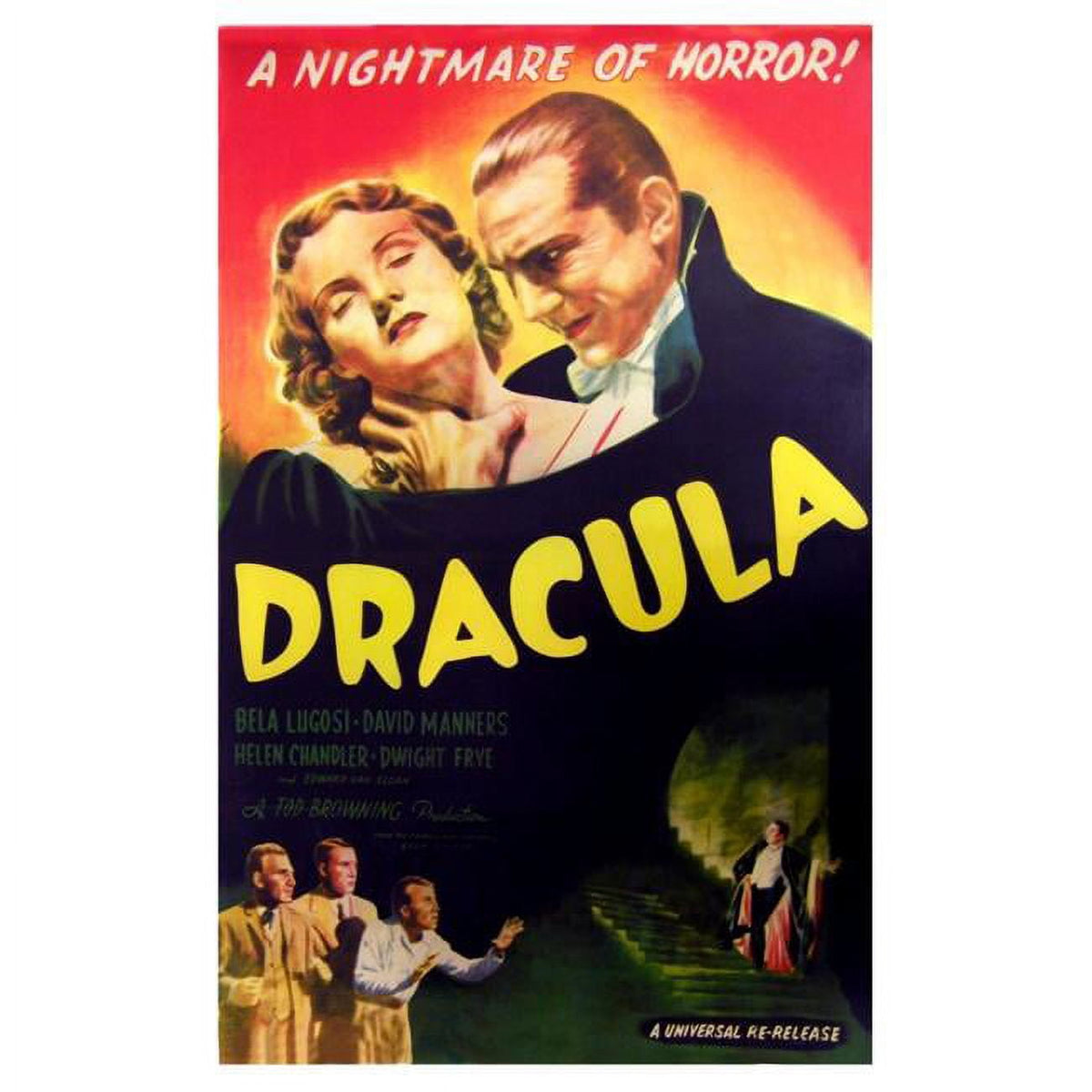 Helen Chandler and Bela Lugosi as Dracula poster print