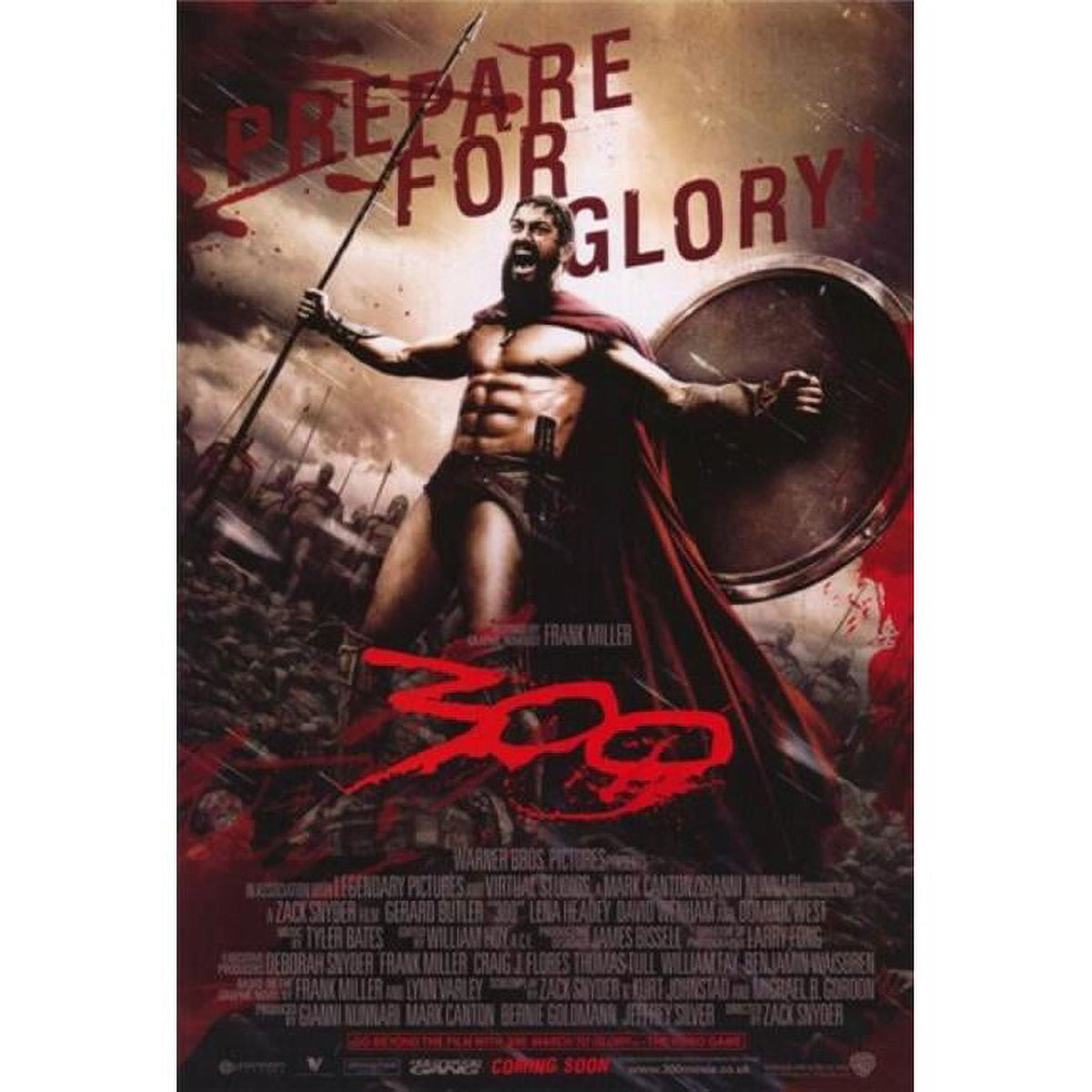 300 Movie Poster featuring an iconic battle scene from the film
