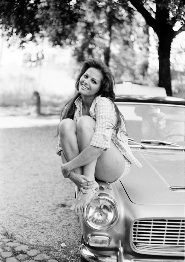 Claudia Cardinale Car Photo Print - Vintage Movie Star Artwork