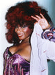 Chaka Khan posing in lingerie with a coat - Photo Print