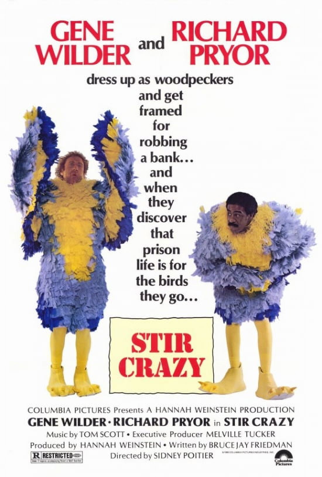 Stir Crazy movie poster print featuring Gene Wilder and Richard Pryor