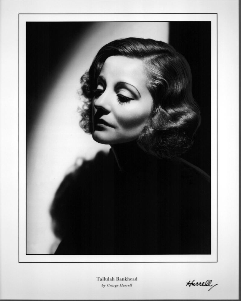 Tallulah Bankhead black and white photo print by George Hurrell, classic Hollywood art.