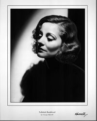 Tallulah Bankhead black and white photo print by George Hurrell, classic Hollywood art.