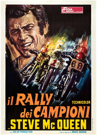 On Any Sunday movie poster print featuring Steve McQueen - 11 x 17