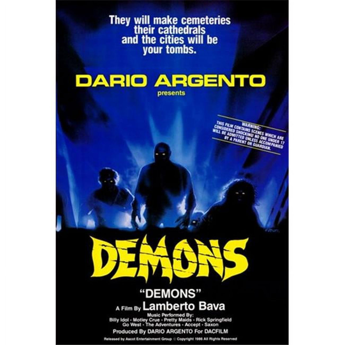 Demons Movie Poster 11x17 - Horror Film Art Print