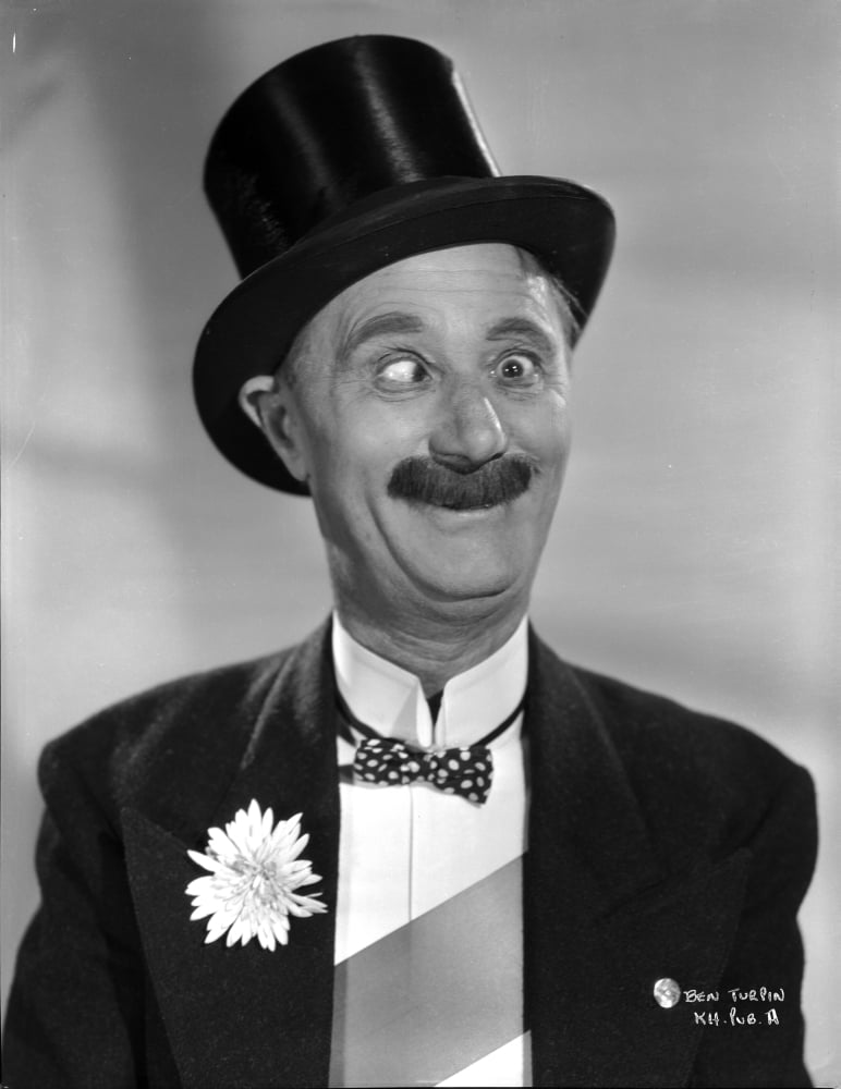 Ben Turpin portrait photo print, capturing vintage cinema charm.