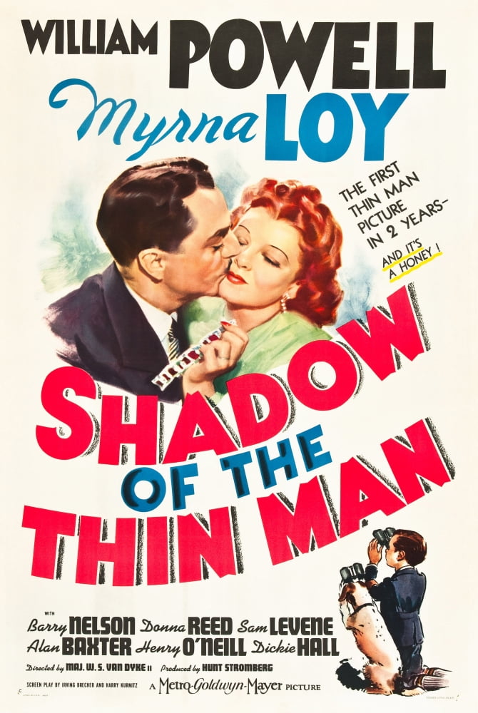 Shadow Of The Thin Man movie poster print featuring William Powell and Myrna Loy