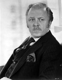 Richard Attenborough wearing a striped blazer photo print