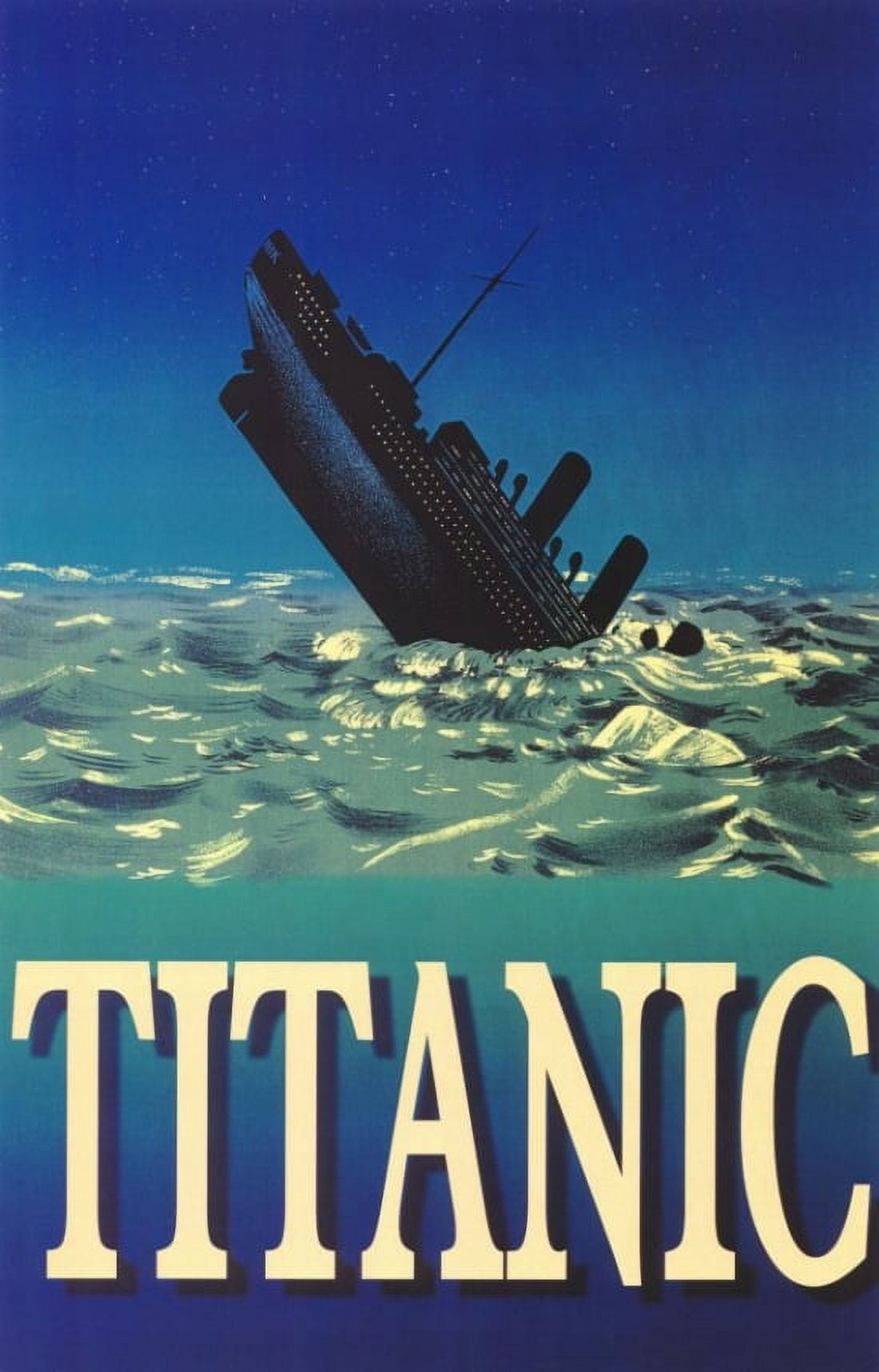 Titanic movie poster in 11x17 size, featuring iconic film imagery.