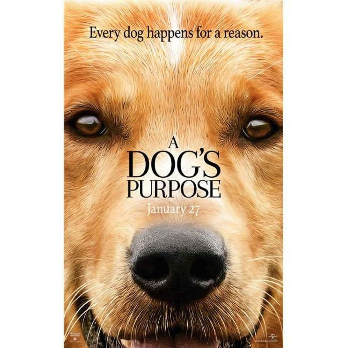 A Dog's Purpose Movie Poster - 11 x 17 print featuring a heartwarming design for dog lovers.