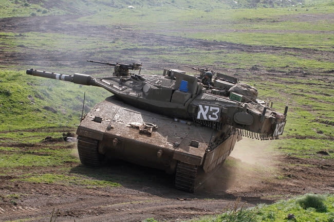 Israel Defense Force Merkava Mark IV main battle tank poster print.