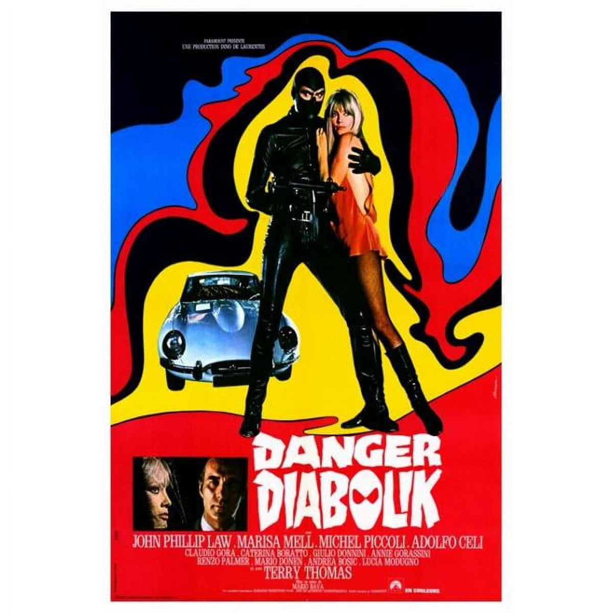 Danger: Diabolik movie poster print in vibrant colors