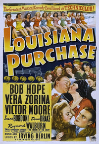 Louisiana Purchase movie poster print featuring Victor Moore and Bob Hope, 1941.
