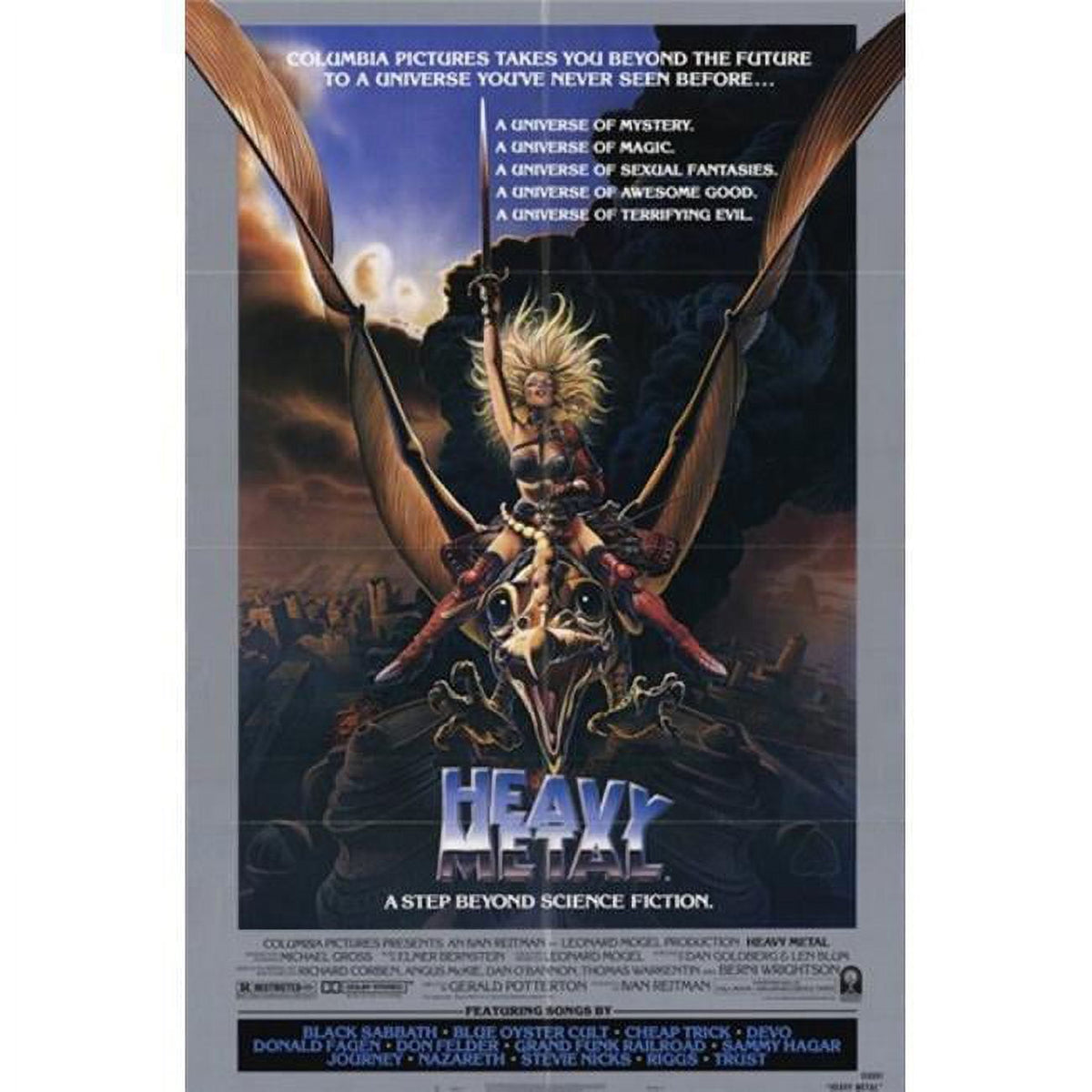 Heavy Metal Movie Poster 11x17 print showcasing iconic imagery from the cult classic film.