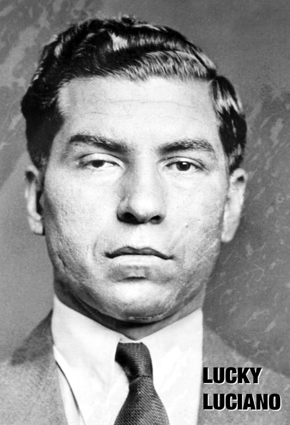 Lucky Luciano iconic gangster portrait photo print