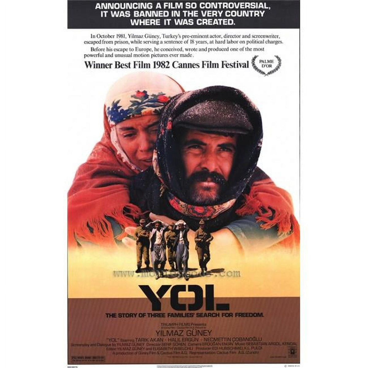 Yol Movie Poster Print in 27x40 size, vibrant cinematic artwork.